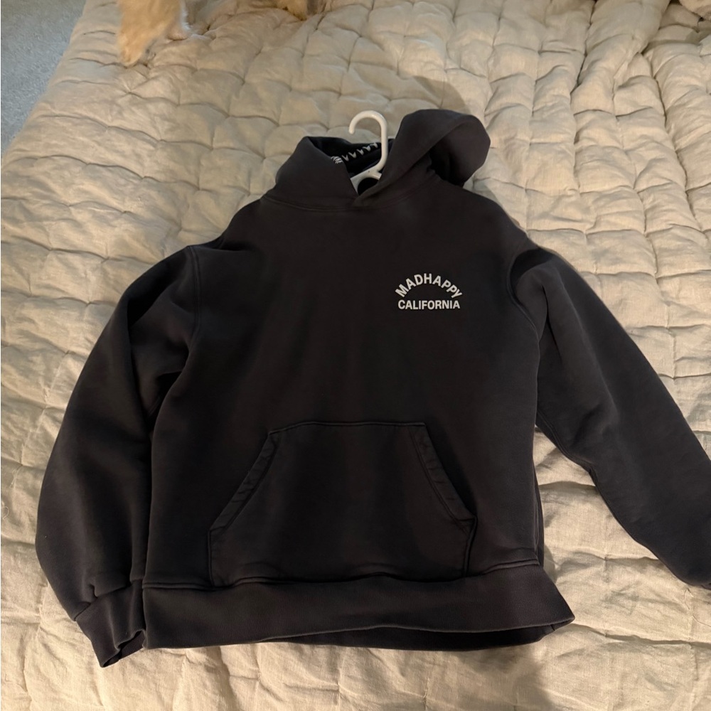 Madhappy Black Pullover Hoodie with White Logo